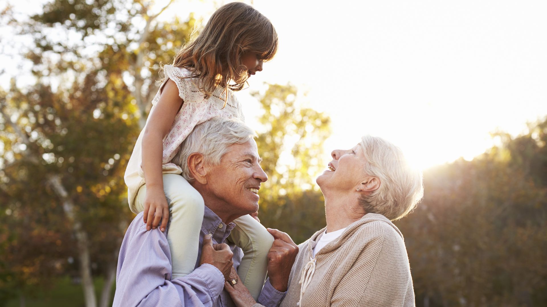 Grandparents with their grandchild